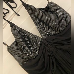 SKY Black GORGEOUS mini dress with sequin top Beautiful